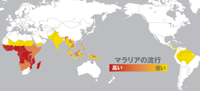 Map of malaria-endemic areas