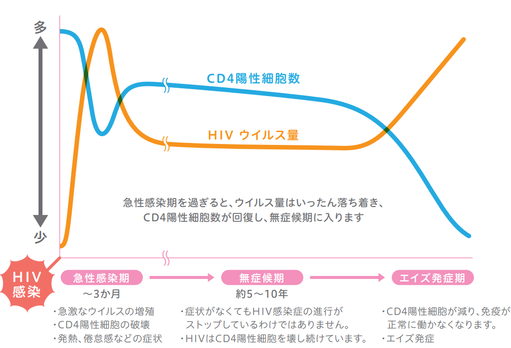 HIV・エイズの違いと感染予防・治療を正しく知ろうに関する説明スクリーンショット