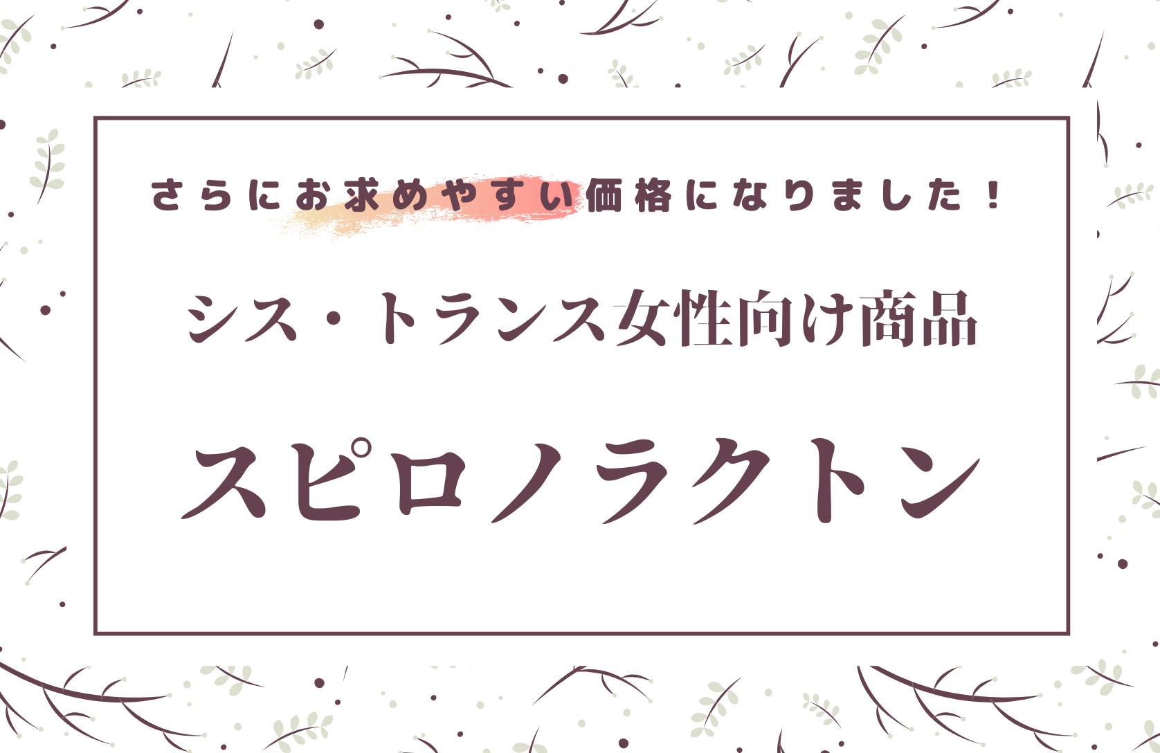 スピロノラクトンがさらにお求めやすい価格になりました!